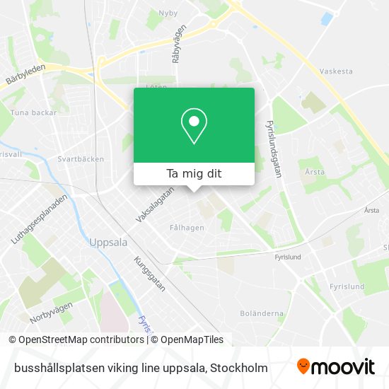 busshållsplatsen viking line uppsala karta
