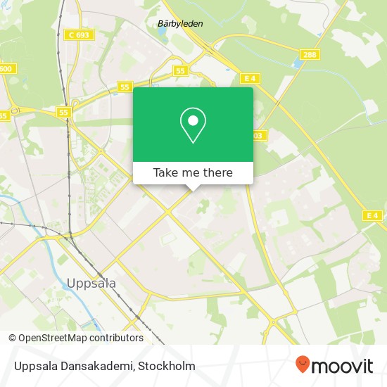 Uppsala Dansakademi karta