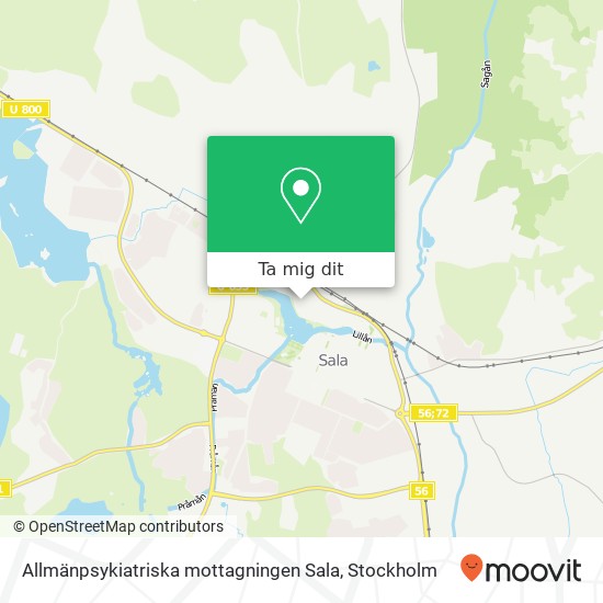 Allmänpsykiatriska mottagningen Sala karta