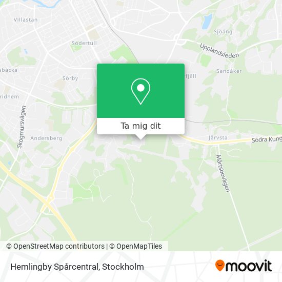 Hemlingby Spårcentral karta