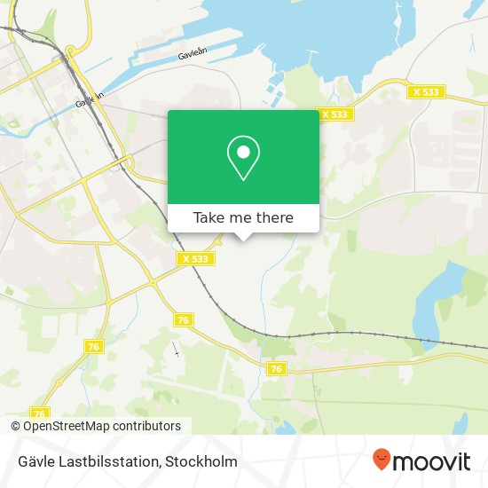 Gävle Lastbilsstation karta