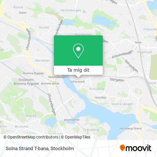 Solna Strand T-bana karta