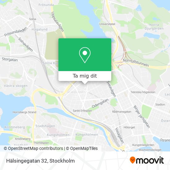 Hälsingegatan 32 karta