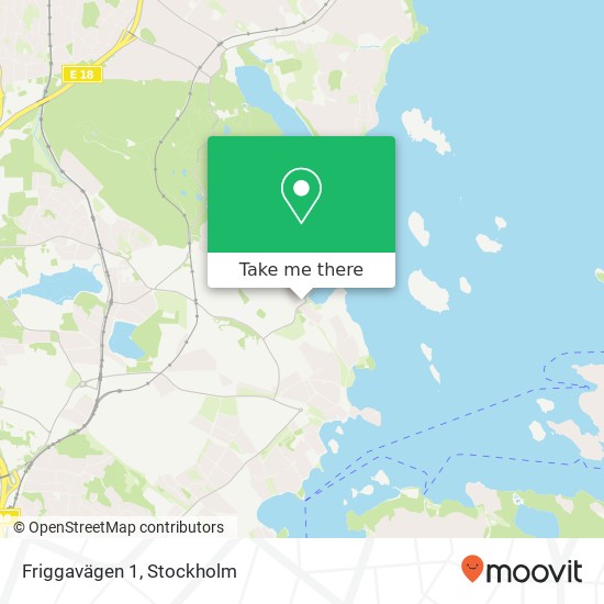 Friggavägen 1 karta
