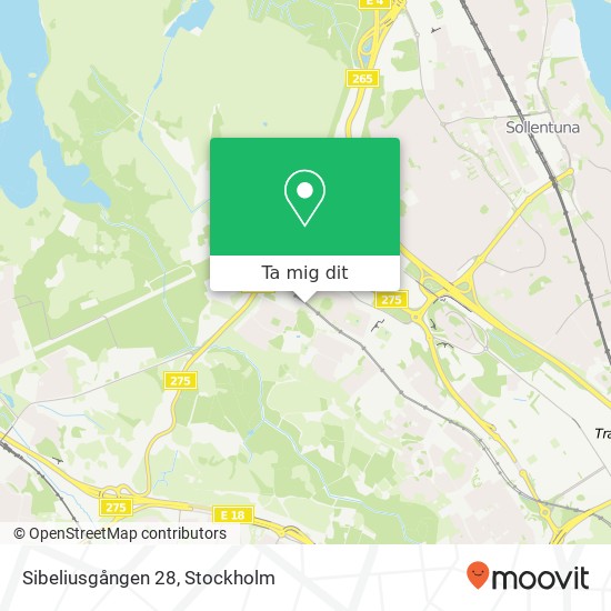 Sibeliusgången 28 karta