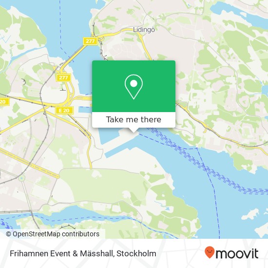 Frihamnen Event & Mässhall karta