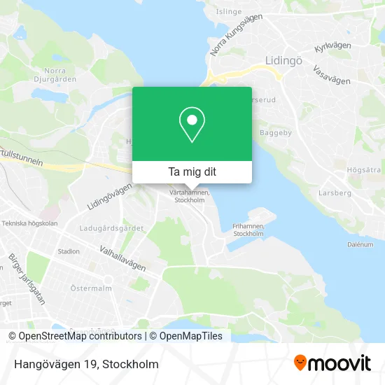 Hangövägen 19 karta