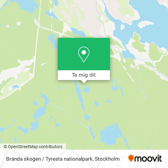 Brända skogen / Tyresta nationalpark karta