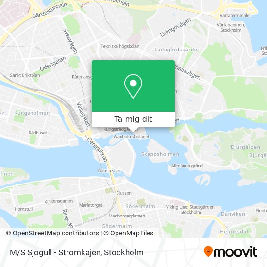 M/S Sjögull - Strömkajen karta