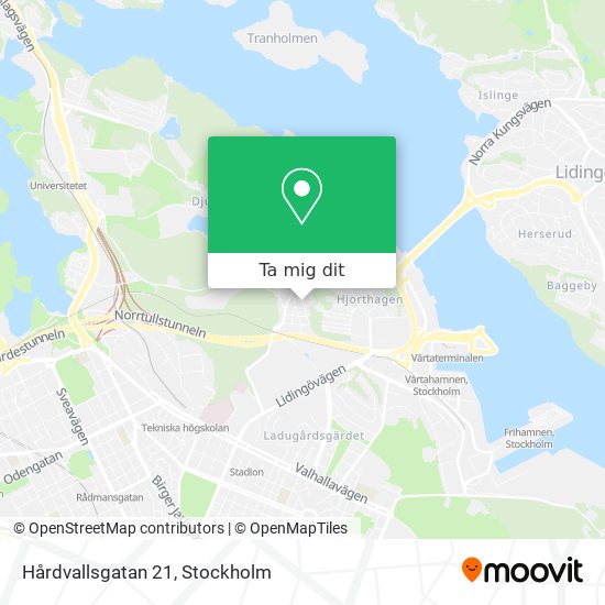 Hårdvallsgatan 21 karta