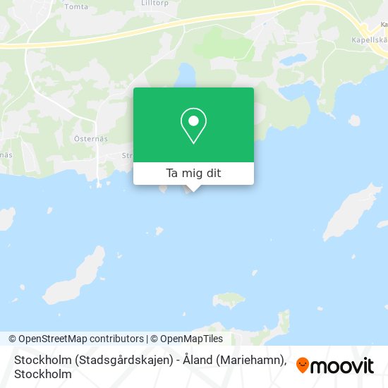 Stockholm (Stadsgårdskajen) - Åland (Mariehamn) karta