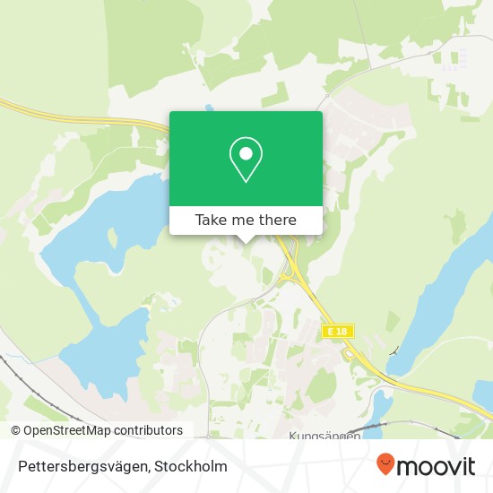 Pettersbergsvägen karta