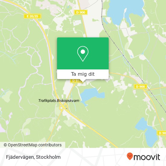 Fjädervägen karta