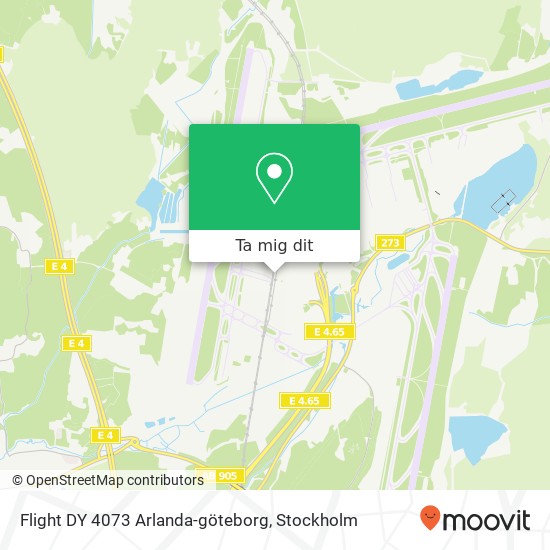 Flight DY 4073 Arlanda-göteborg karta