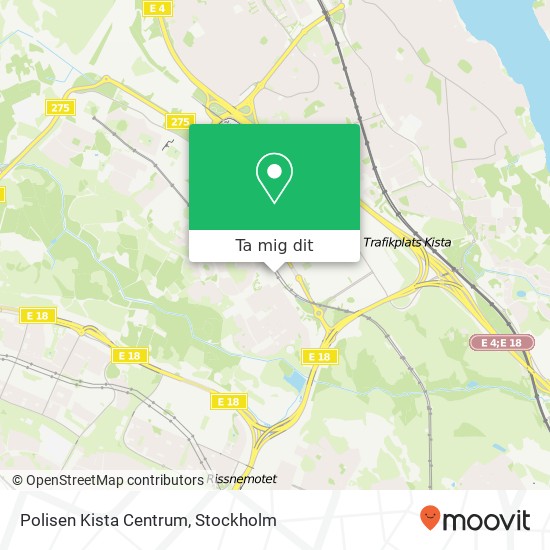 Polisen Kista Centrum karta