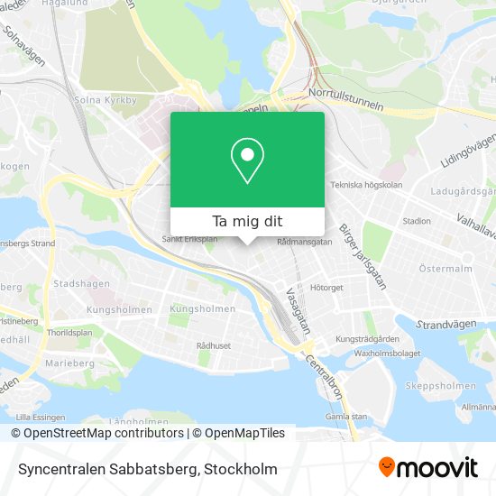 Syncentralen Sabbatsberg karta