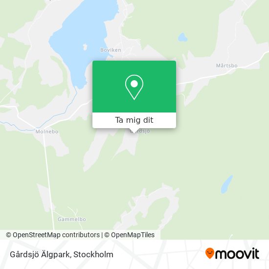 Gårdsjö Älgpark karta