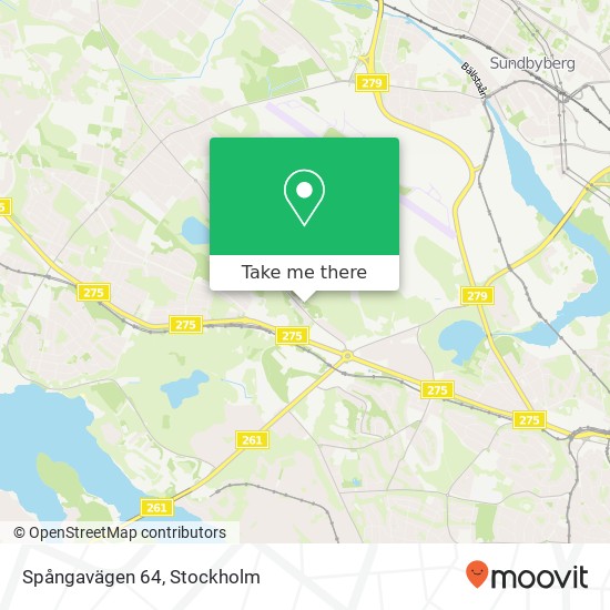 Spångavägen 64 karta
