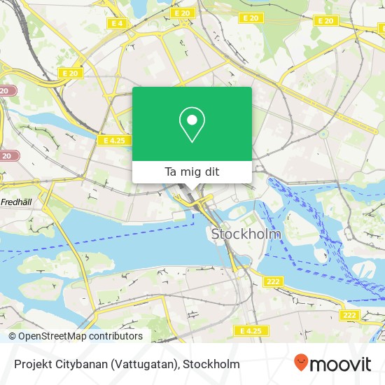 Projekt Citybanan (Vattugatan) karta