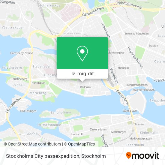 Stockholms City passexpedition karta