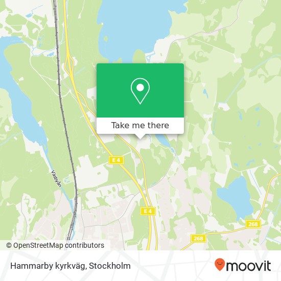 Hammarby kyrkväg karta