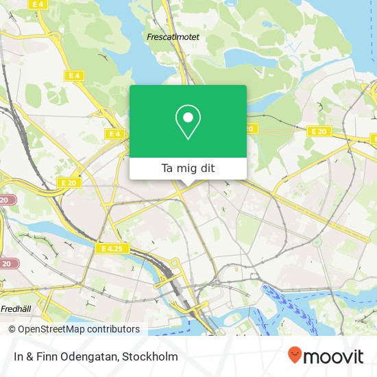 In & Finn Odengatan karta