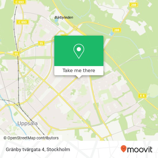 Gränby tvärgata 4 karta