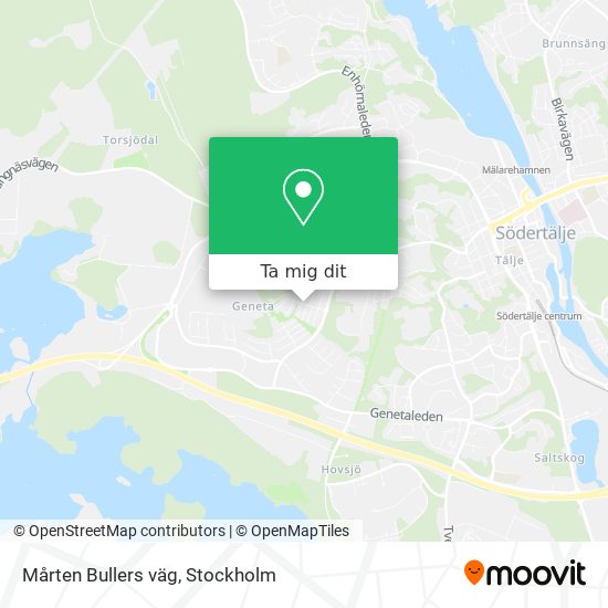 Mårten Bullers väg karta