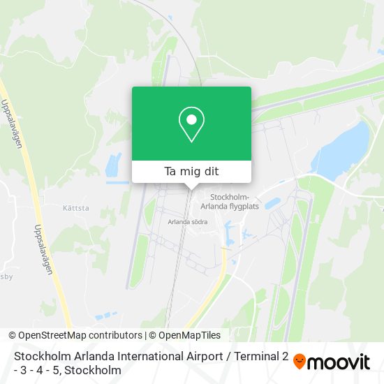 Stockholm Arlanda International Airport / Terminal 2 - 3 - 4 - 5 karta
