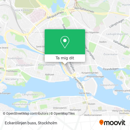 Vägbeskrivningar till Eckerölinjen buss i Stockholm med Buss, Tunnelbana  eller Tåg?