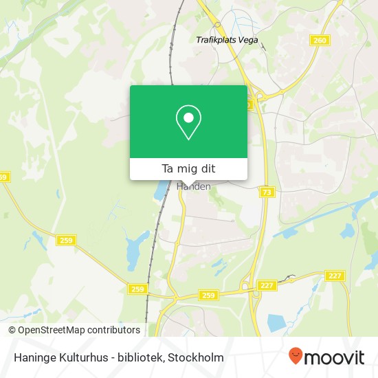 Haninge Kulturhus - bibliotek karta