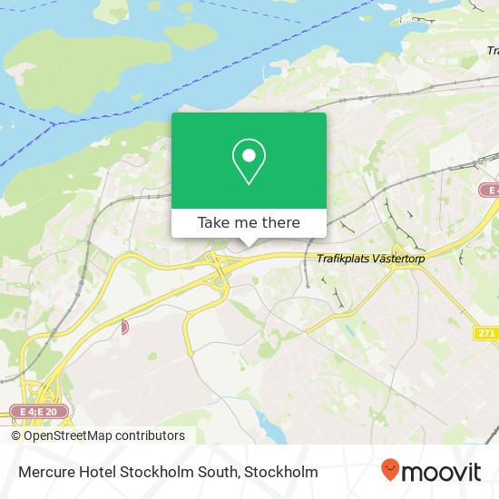 Mercure Hotel Stockholm South karta