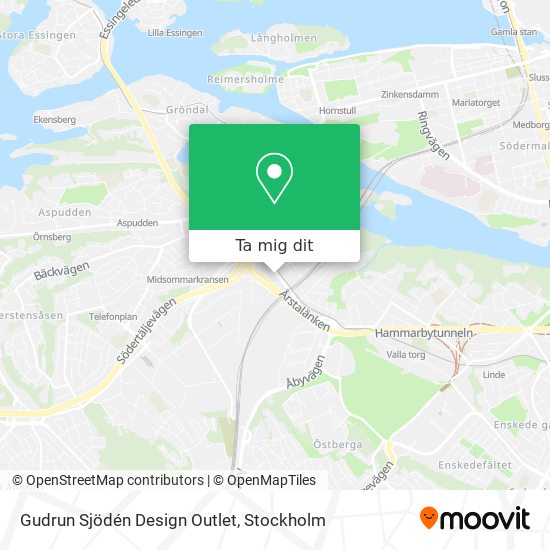 Gudrun Sjödén Design Outlet karta