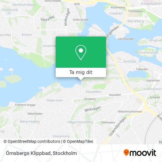 Örnsbergs Klippbad karta