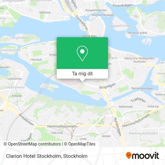 Clarion Hotel Stockholm karta