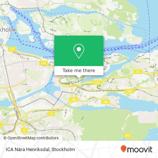 ICA Nära Henriksdal karta