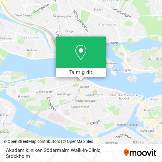 Akademikliniken Södermalm Walk-in-Clinic karta