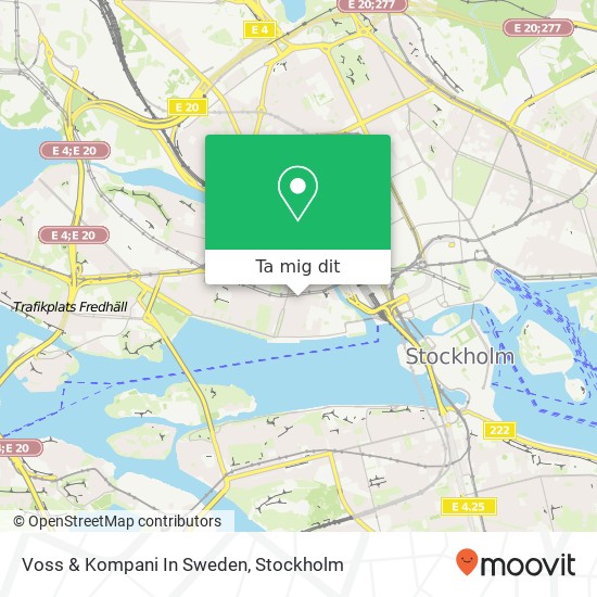 Voss & Kompani In Sweden karta