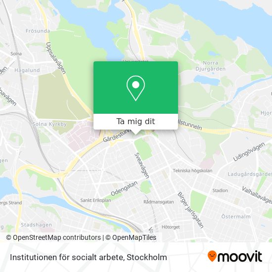 Institutionen för socialt arbete karta