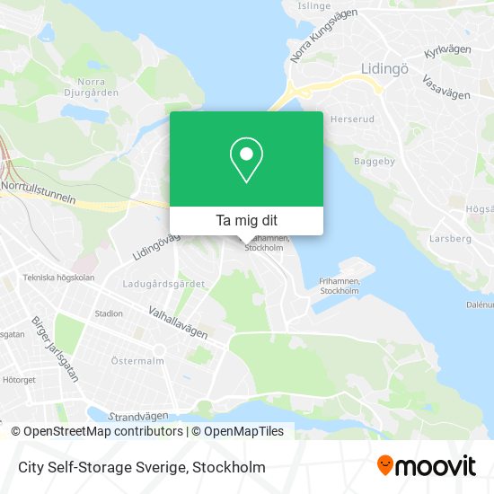 City Self-Storage Sverige karta