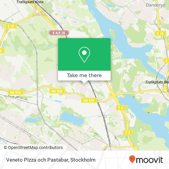 Veneto Pizza och Pastabar karta