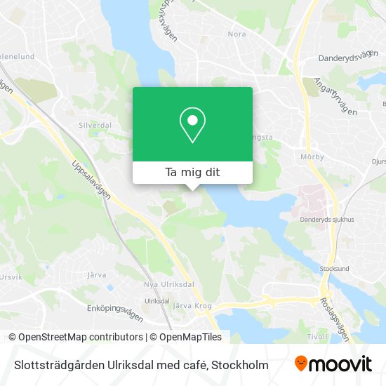 Slottsträdgården Ulriksdal med café karta