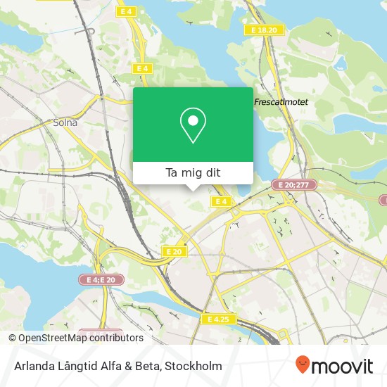 Arlanda Långtid Alfa & Beta karta