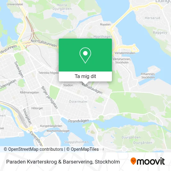 Paraden Kvarterskrog & Barservering karta