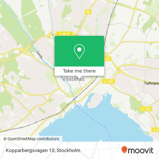 Kopparbergsvägen 10 karta