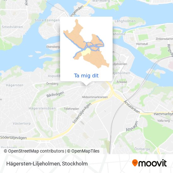 Hägersten-Liljeholmen karta