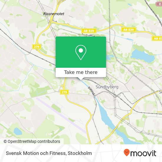 Svensk Motion och Fitness karta