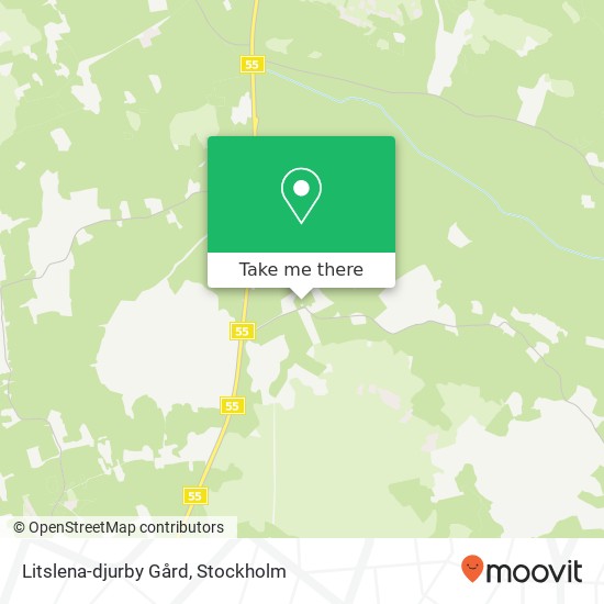 Litslena-djurby Gård karta