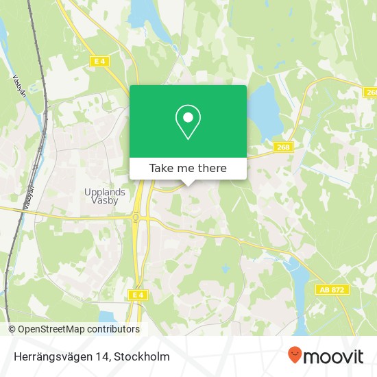 Herrängsvägen 14 karta