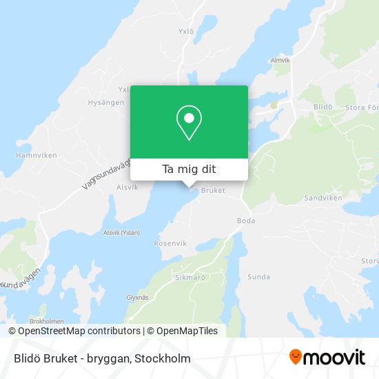 Blidö Bruket - bryggan karta